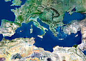 Mediterranean Basin,satellite image
