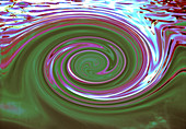 Computer illustration of a whirlpool