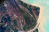 Caravelas strandplain,from space