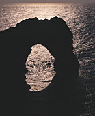 Eroded sea arch