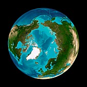 Arctic Ocean,seafloor map