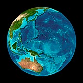 Western Pacific Ocean,seafloor map