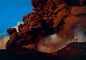 Ash column eruption