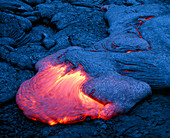 Lava flow Kilauea volcano Hawaii