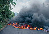 Lava flow from Kilauea volcano