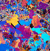 Polarised LM of thin section of granite