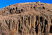 Columnar basalt rock
