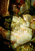 Macro photo of feldspar crystals