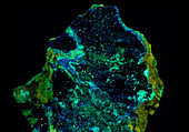 A specimen of the mineral azurite found in Eire