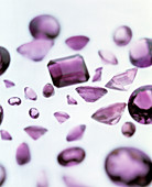 Amethyst gemstones