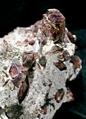 Axinite crystals