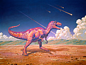 Tyrannosaurus rex with meteorites