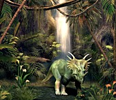 Styracosaurus dinosaur,artwork