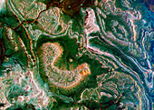 Coloured radar image of the Atlas mountains