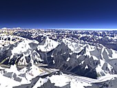 Karakoram mountains,3D computer artwork