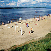 Beach on the River Volga