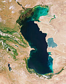 Caspian Sea,Aqua satellite image