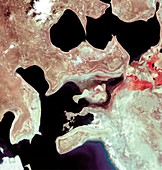 Aral Sea,satellite image,2000