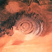 Richat Structure,Mauritania,from STS-58