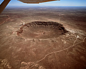 Aerial view of Meteor Crater,Arizona