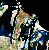 False-colour Landsat image of Abu Dhabi,1984
