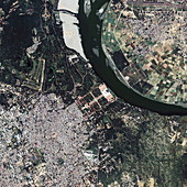 Taj Mahal,India,satellite image