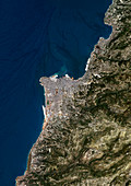 Beirut,Lebanon,satellite image