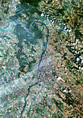 Budapest,Hungary,satellite image