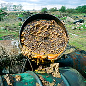 Industrial waste dump