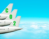 Carbon footprint of aeroplanes,artwork