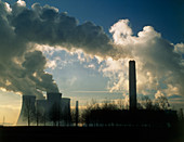 Pollution from a coal-fired power station