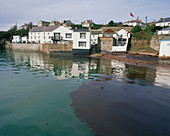 Oil slick coming ashore in a residential area