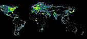 Light pollution,worldwide