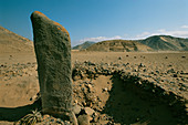 Marker stone at Caral,Peru