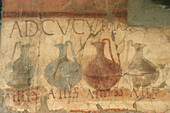 Roman frescoes,Herculaneum