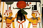 Wall painting in tomb of Queen Nefertari