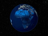 Africa at night,satellite image