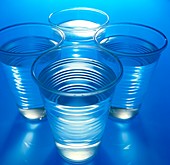 Cups of water