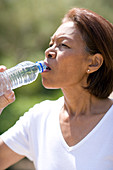 Woman drinking water