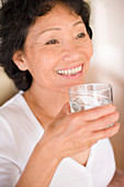 Woman drinking water