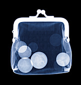 Purse and coins,X-ray