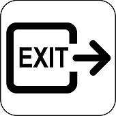Exit symbol,artwork