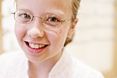 Girl wearing glasses