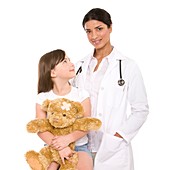 Paediatric doctor and patient