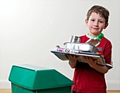 Recyclable household waste