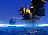 Oil rigs,artwork