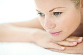 Woman relaxing at a spa