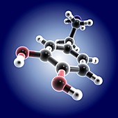 Dopamine,3D molecular model