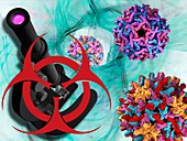 Viral pathogens,conceptual artwork