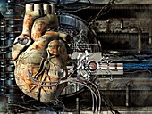 Artificial heart,conceptual artwork